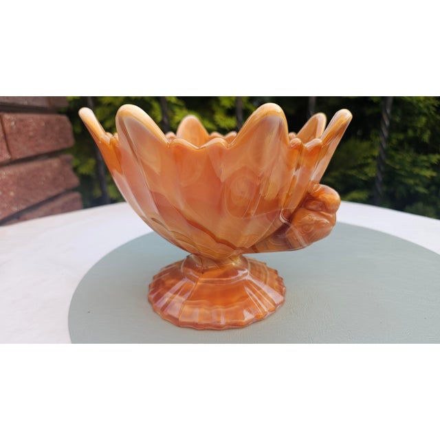 Glass Art Deco Glass Cake Stand from United Glassware STS Abel, 1930s For Sale - Image 7 of 8