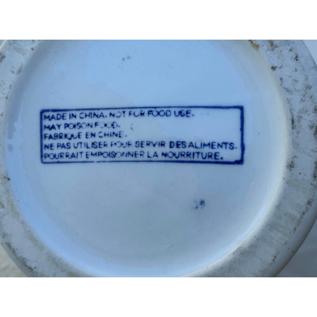 Extra Large Ceramic Chinese Asian Blue and White Ceramic Vase / Urn Excellent Condition For Sale - Image 9 of 9