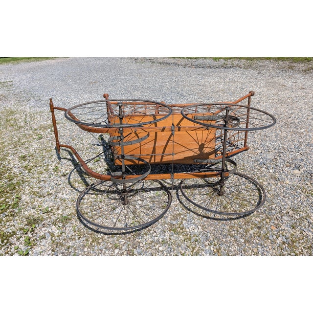 Antique Victorian Perambulator Carriage Go-Cart With Umbrella the Kinley 1870s Rare For Sale - Image 17 of 18