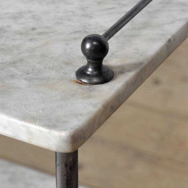 Vintage Iron Nightstand, 1920 For Sale - Image 6 of 12