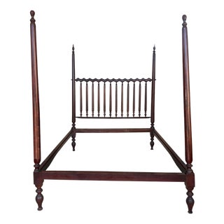 19th Century Baroque Queen Bed, Original Four Poster Lisbon Bed For Sale