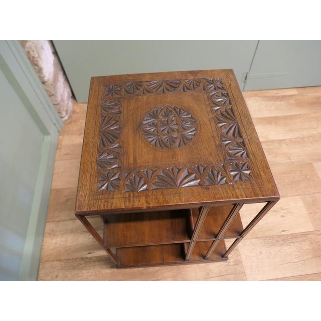 Antique Revolving Oak Bookcase, 1900 For Sale - Image 4 of 7