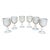 Vintage French Portiex Vallerysthal White Opaline Goblets- Set of Six For Sale