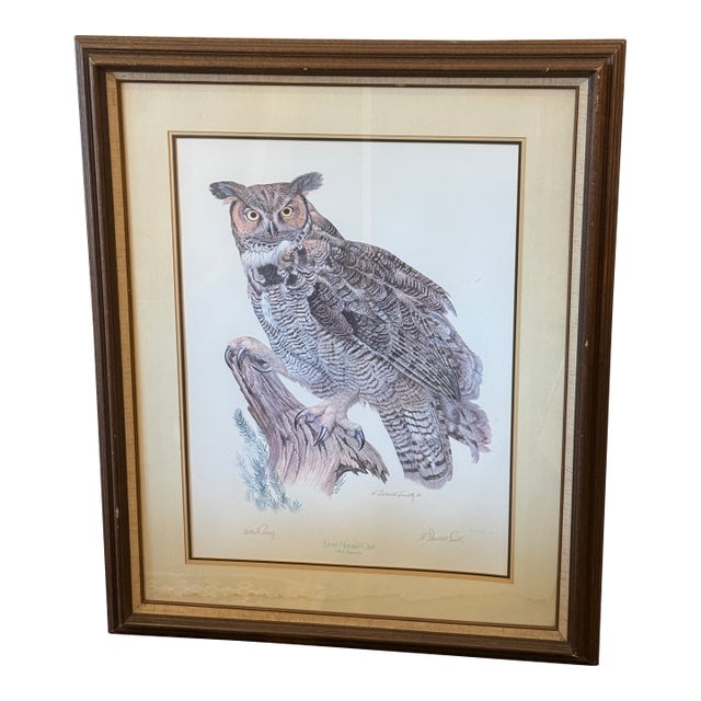 E. Darrell Smith Great Horned Owl Artist Proof, Signed For Sale