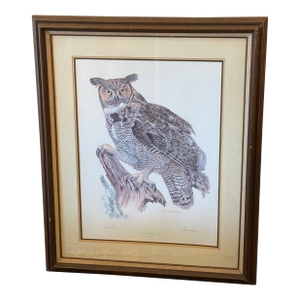 E. Darrell Smith Great Horned Owl Artist Proof, Signed