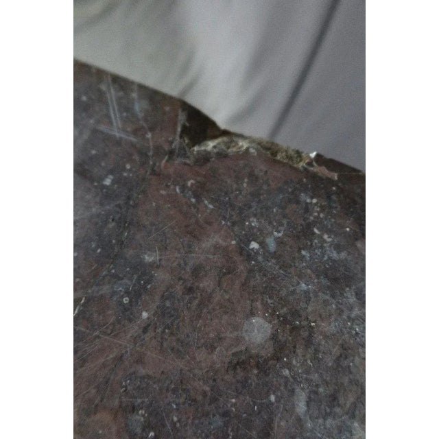 "corner cabinet xviii" corner cabinet xviii in rosewood marquetry with two curved doors. Marble top with a small chip...