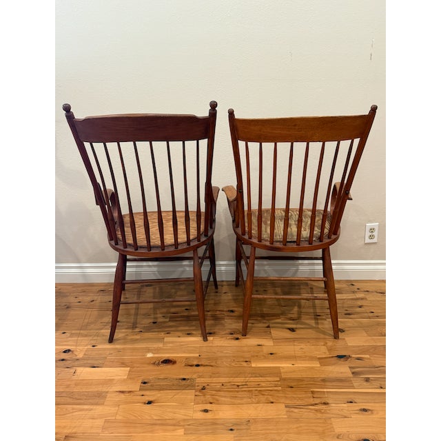 Late 19th Century Antique Pressed Back Armchair (Pair) For Sale - Image 11 of 14