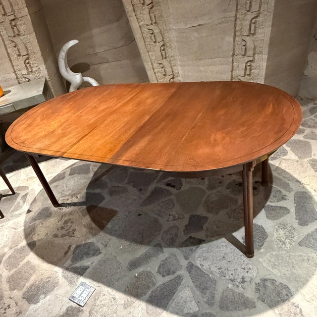 Mid-Century Modern Oval Round Expandable Dining Table Drexel Heritage For Sale - Image 10 of 15
