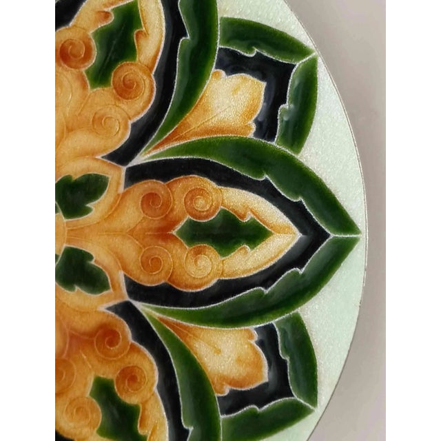 Italian Mid Century Enamel on Copper Vide Poche Tray For Sale - Image 12 of 14