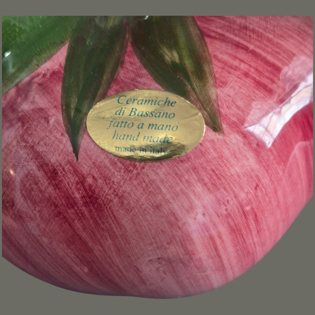 Late 20th Century Italian Di Bassano Hand Painted Ceramic Berry Shaped Small Pitcher For Sale - Image 9 of 10