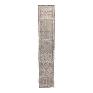Vintage Zemmour Moroccan Kilim Rug, 03'11 X 20'03 For Sale