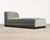 Late 20th Century Modern Sage Green Mohair Chaise Longue Daybed on Ebonized Base For Sale - Image 5 of 18