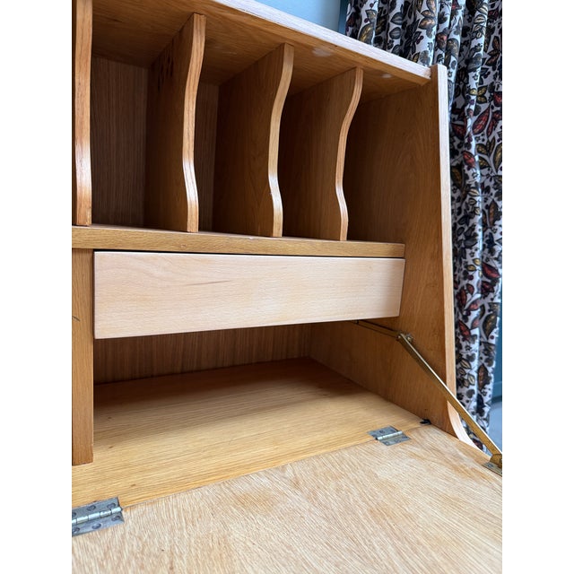 Mid-Century Modern Oak Secretaire, 1960s For Sale - Image 10 of 18