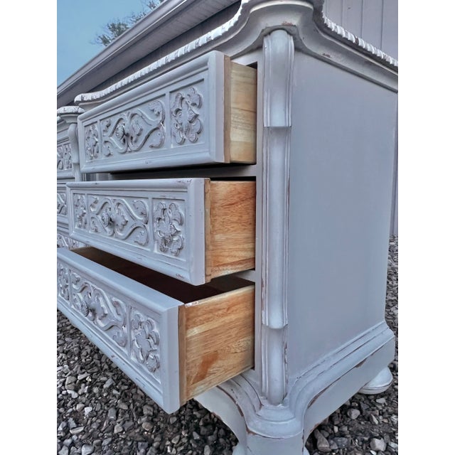 Bernhardt Oversized Rustic European Carved Nightstands - a Pair For Sale - Image 9 of 12