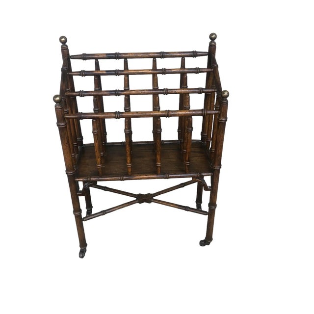 Vintage Traditional Canterbury Magazine Rack For Sale - Image 9 of 9