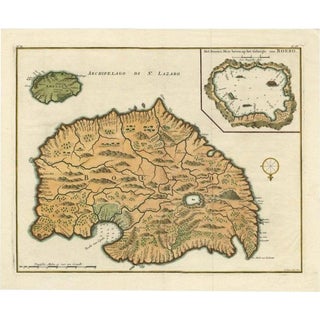 Antique Map of Ambelau and Buru Island, Maluku or Moluccas in Indonesia, 1726 For Sale