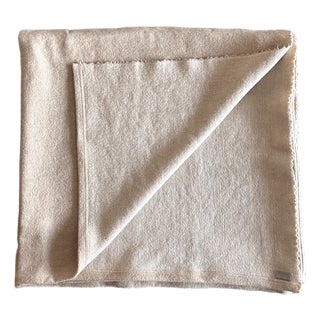 Belgian Linen and Wool Shetland Coverlet – Camel For Sale