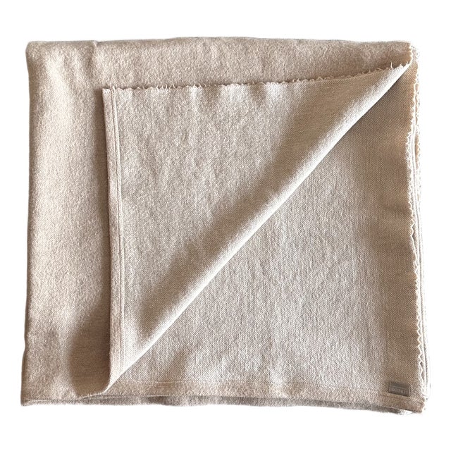 Belgian Linen and Wool Shetland Coverlet – Camel For Sale