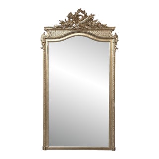 19th Century French Louis XVI Transitional Gilded Mirror For Sale