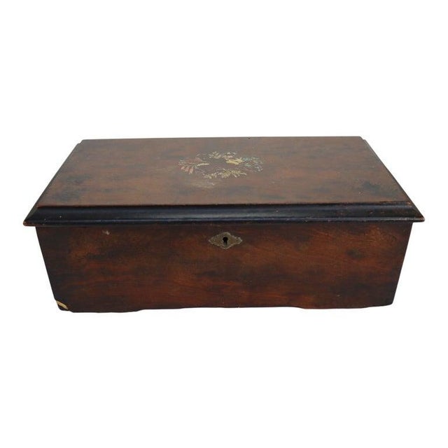 Antique Swiss Inlaid & Ebonized 10-Tune Music Box C1890 For Sale - Image 6 of 14