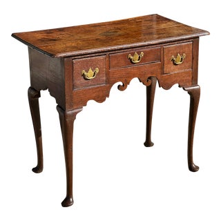A Diminutive Georgian English Country Oak Lowboy , Circa 1760. For Sale