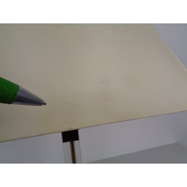 Hollywood Regency Acrylic Glass & Brass Table Lamp, Italy, 1970s For Sale - Image 14 of 16