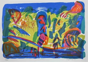 Ugo Maffi, Cespuglio all’Adda, Original Lithograph, 1974