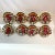 Farmhouse Vintage Boho Chic Americana Arts & Crafts Enameled Tole Turkey Napkin Ring - Set of 8, Thanksgiving For Sale - Image 3 of 11