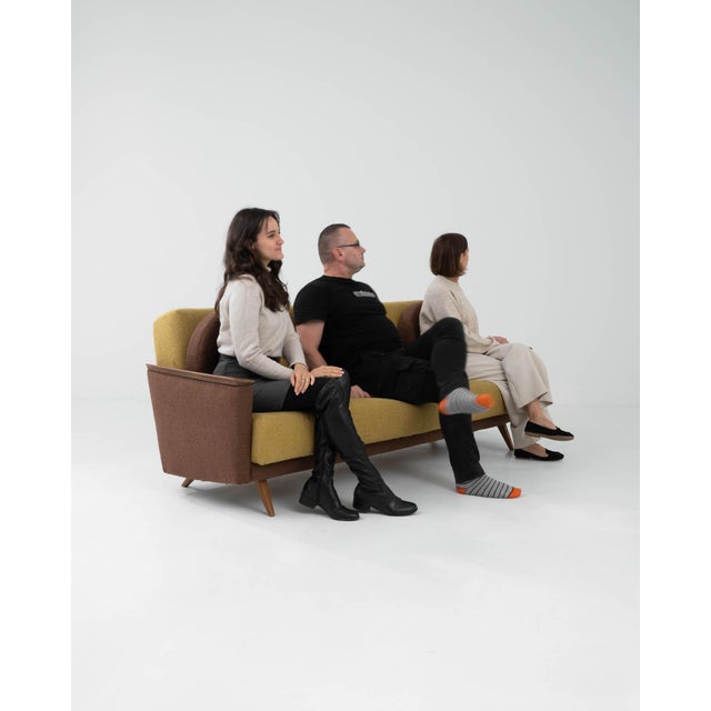 Textile 20th Century Scandinavian Upholstered Sofa For Sale - Image 7 of 18