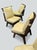 Mid-Century Modern Rare 7-Piece Mid-Century Modern Japanese Dining Set With Tiger Oak Live-Edge Trestle Table & 6 Swivel Chairs For Sale - Image 3 of 13