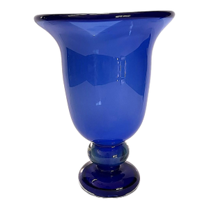 Vintage Handblown Cobalt Blue Celery Stem Bowl