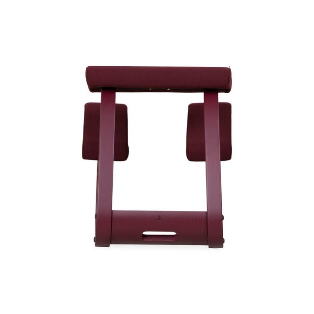 Variable Monochrome Wooden Kneeling Chair in Violet Plum Fabric by Peter Opsvik for Varier For Sale - Image 9 of 12