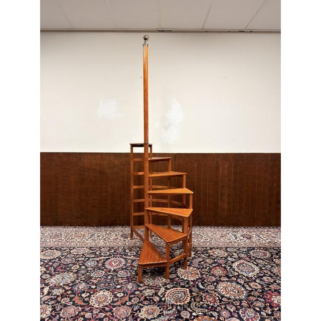 Large English Library Staircase from Globe Wernicke For Sale - Image 10 of 10