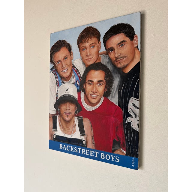 S. McLain Backstreet Boys Pop Culture Acrylic on Canvas Painting For Sale - Image 4 of 11