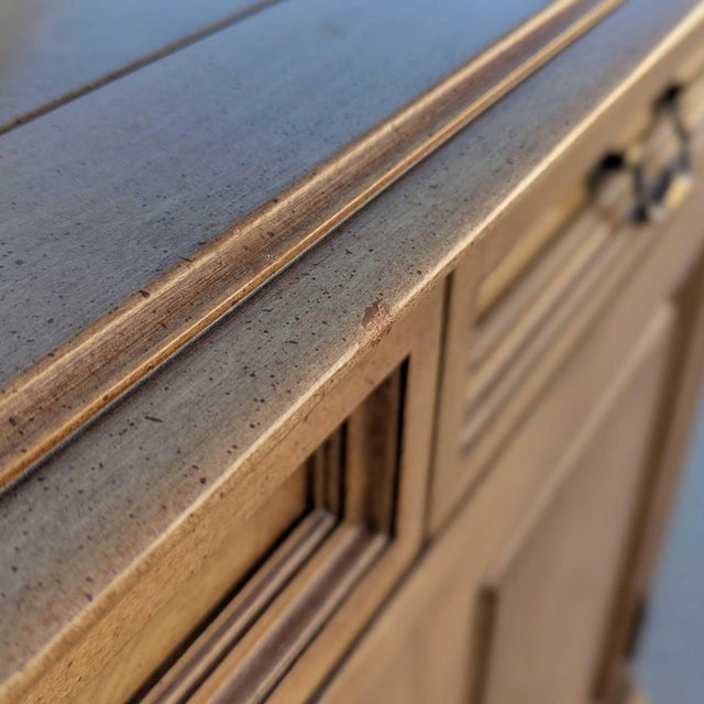Vintage Buffet Cabinet • Solid Wood Sideboard • 1970s Storage Cabinet • Traditional Credenza • Entryway or Dining Roo... For Sale - Image 11 of 18