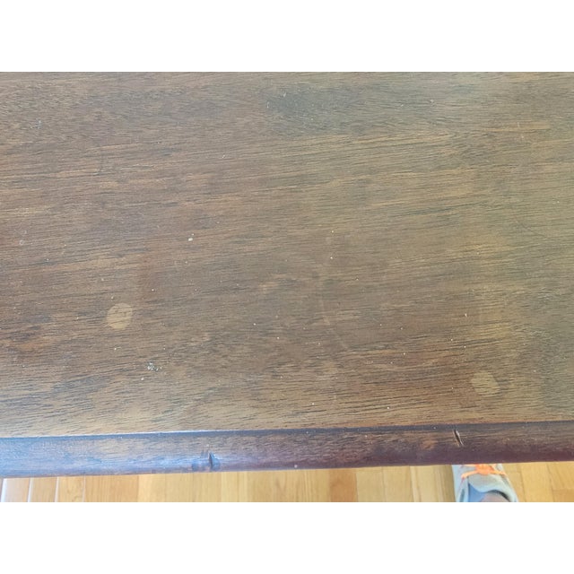 Early 20th Century American Colonial Revival Walnut Writing Desk With Turned Legs For Sale - Image 10 of 15