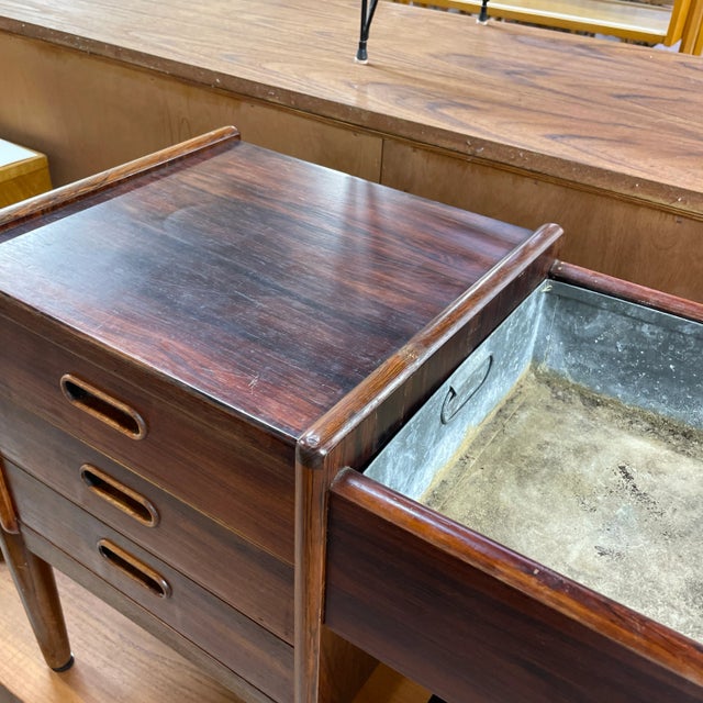 Arne Wahl Iversen Rosewood Danish Modern Planter For Sale - Image 9 of 9