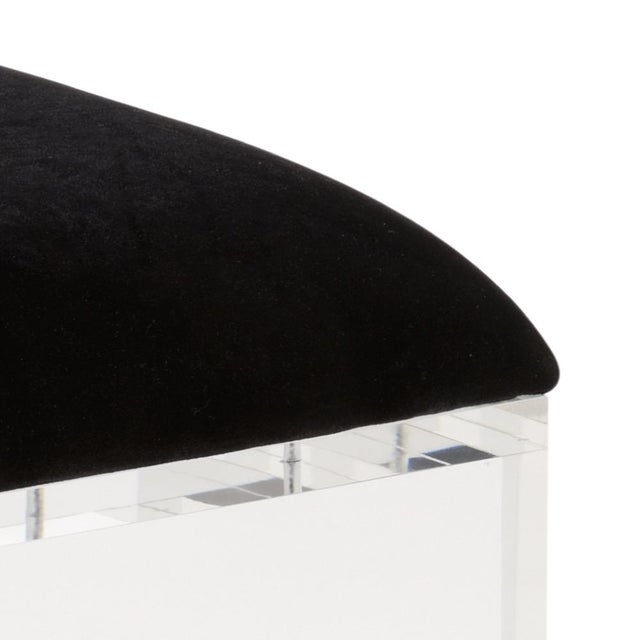 Contemporary Wildwood Mykonos Velvet Stool For Sale - Image 3 of 11
