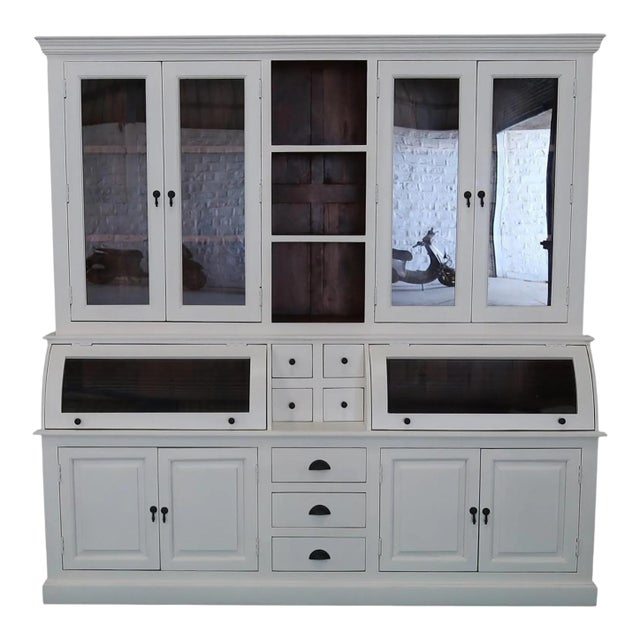 Modern Farmhouse White Hutch For Sale