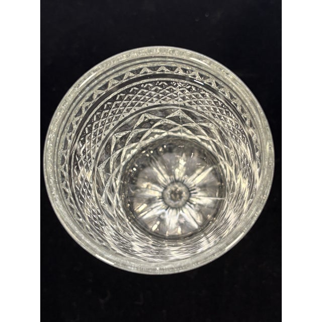 Vintage Anchor Hocking Cut Glass Wexford Water Goblets- Set of 4 For Sale In Charlotte - Image 6 of 9