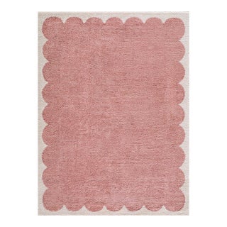 Fossay Shag Machine Woven Rug Pink 6x8 For Sale