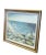 Nautical Mid 20th Century Nautical Ocean Seascape Sailboat Seagulls & Child on Rocks Oil Painting, Framed For Sale - Image 3 of 10