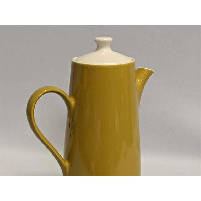 Mustard Vintage Ceramic Coffee or Tea Server For Sale - Image 8 of 11