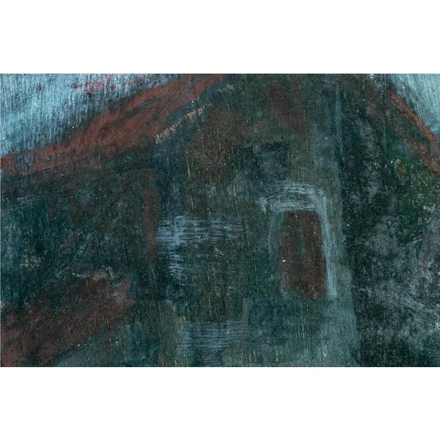 1936 Gordon McCouch Deserted Houses Modernist Landscape Oil on Board For Sale - Image 12 of 18