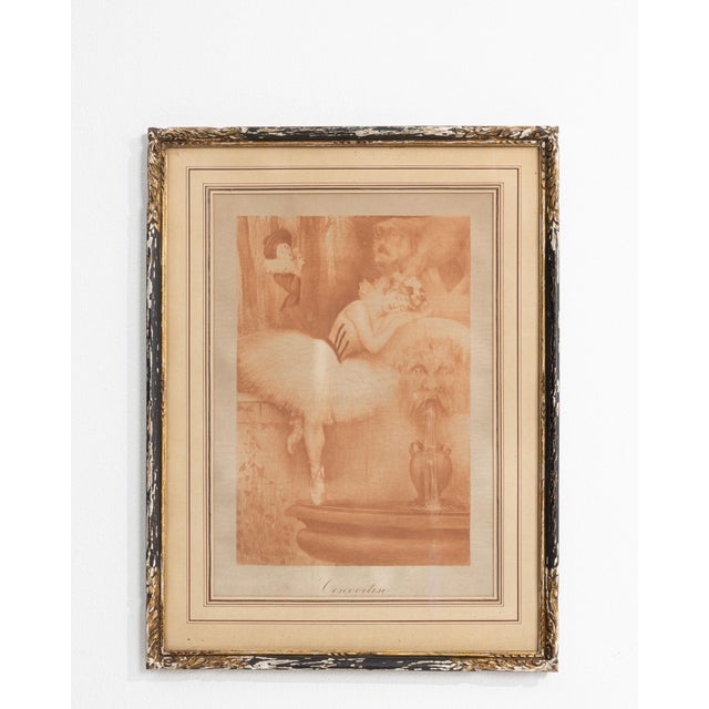 1900 - 1909 France Sienna Wood Painting For Sale - Image 9 of 15