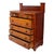 Traditional American Empire Cherry & Tiger Maple 7 Drawer High Chest With Backsplash C1830 For Sale - Image 3 of 10