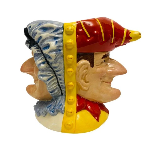 American Vintage Royal Doulton Punch & Judy Double Sided Character Jug, 1993 For Sale - Image 3 of 6