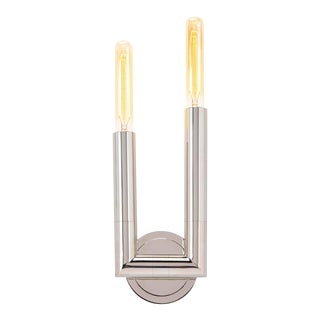 Regina Andrew Wolfe Steel Sconce, Polished Nickel For Sale