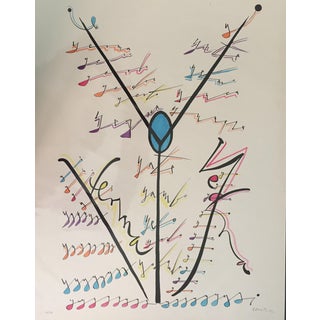 Rafael Alberti, Letter Y, Lithograph, 1972 For Sale