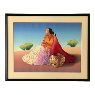 R C Gorman Original Lithograph “Chamisa” For Sale